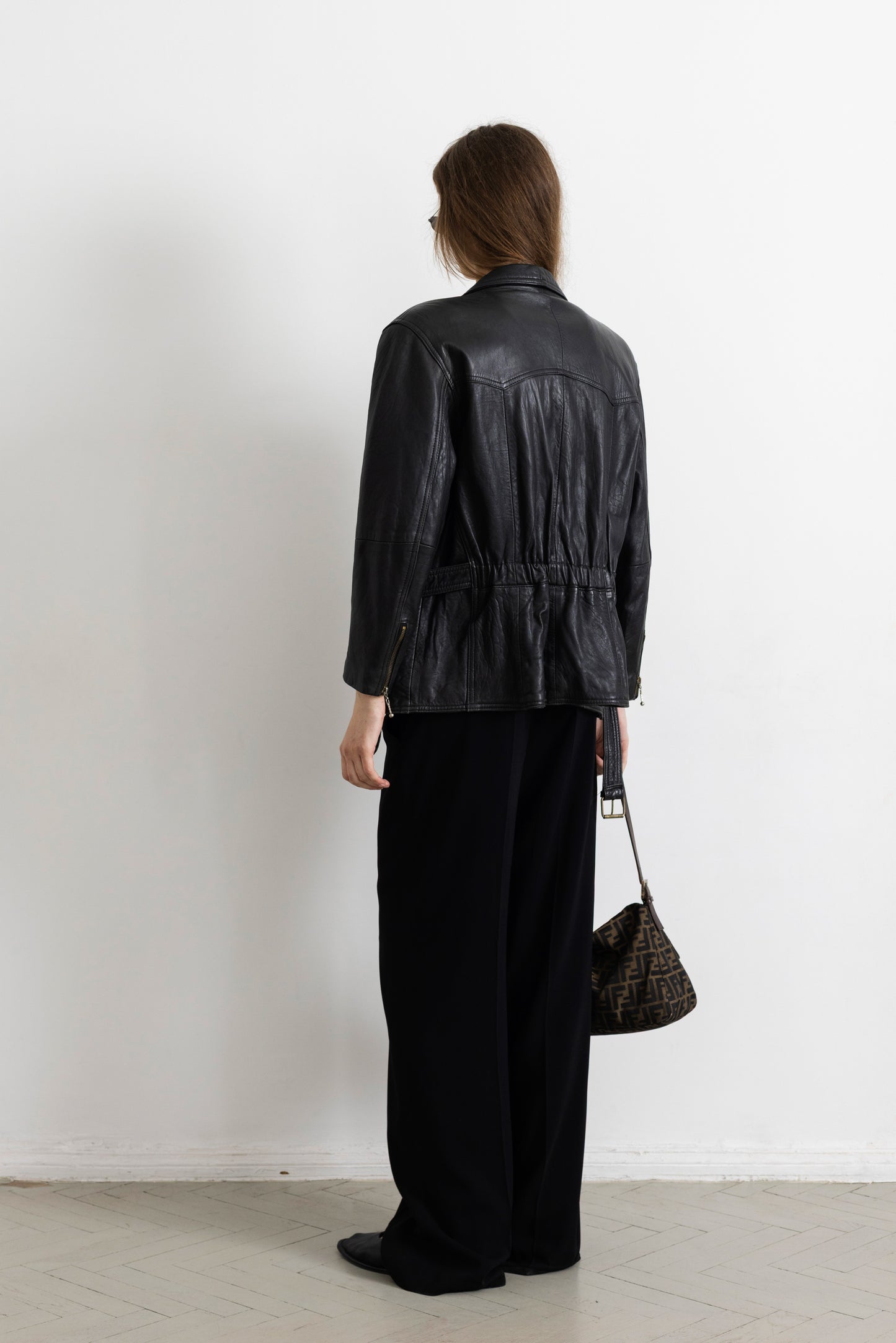 Vintage Black Soft Leather Biker Jacket