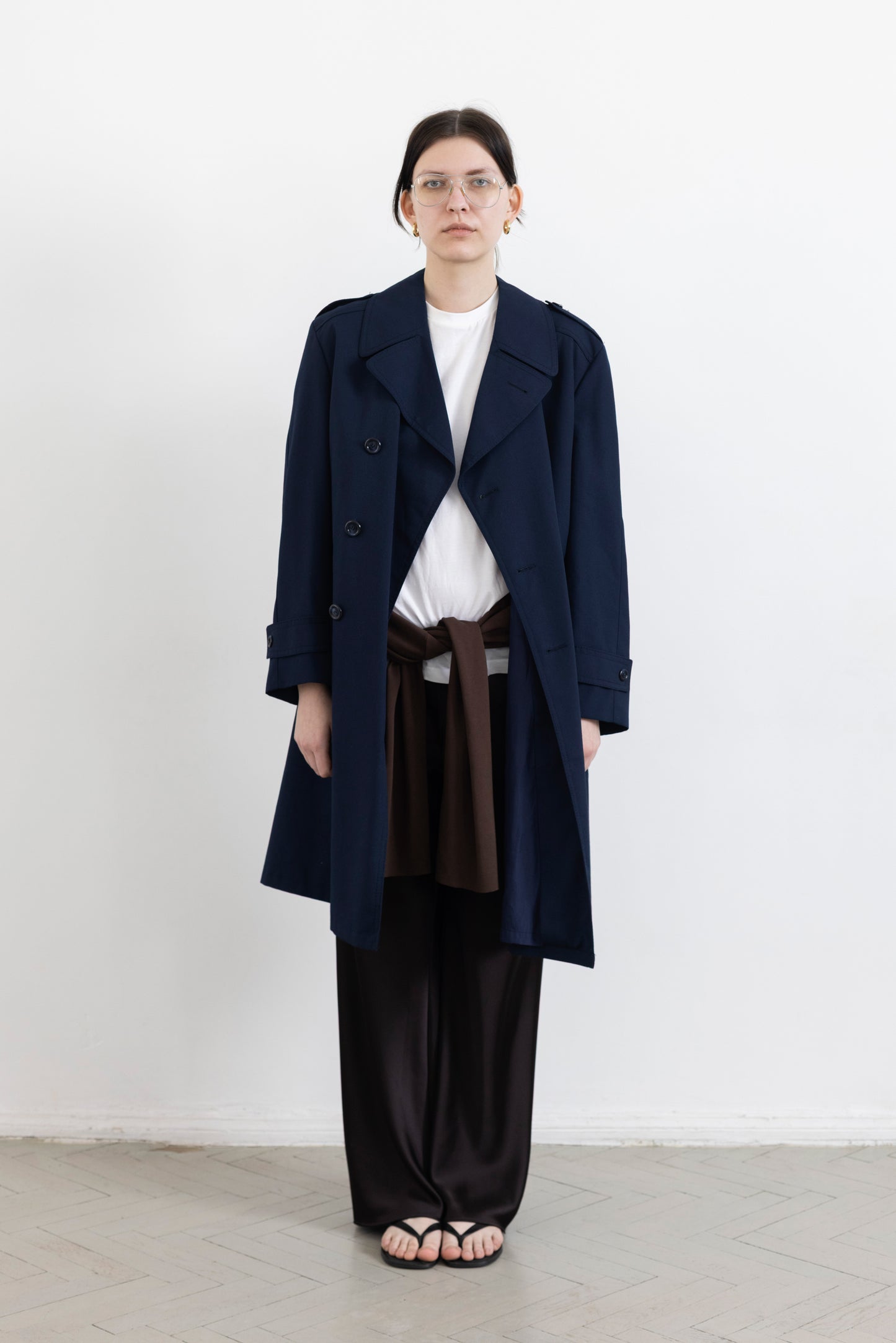 Vintage Navy Trench Coat