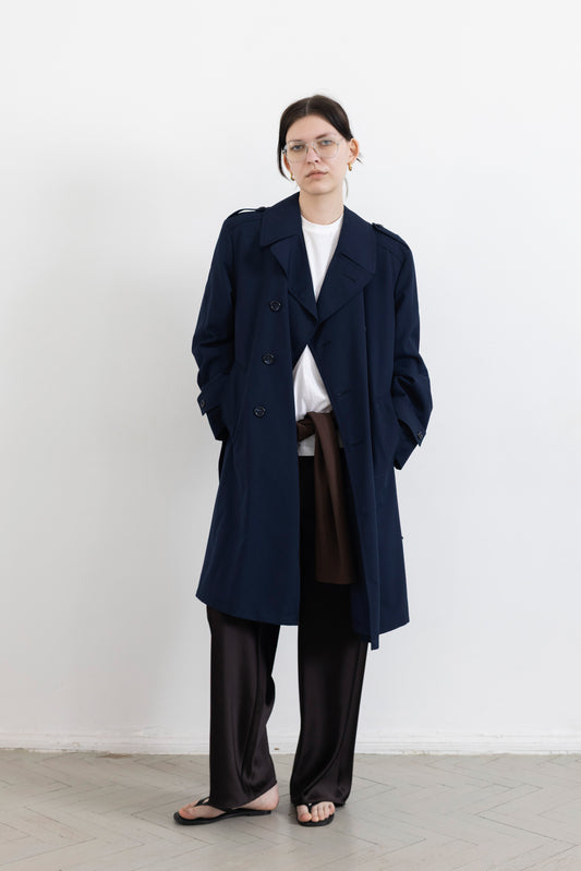 Vintage Navy Trench Coat