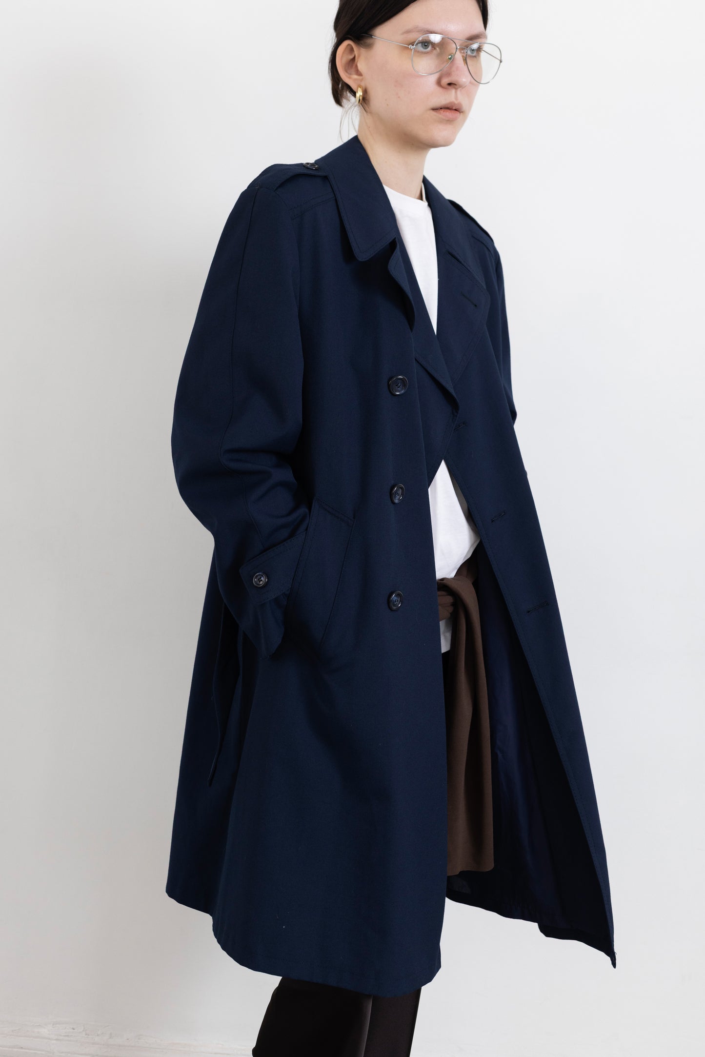 Vintage Navy Trench Coat