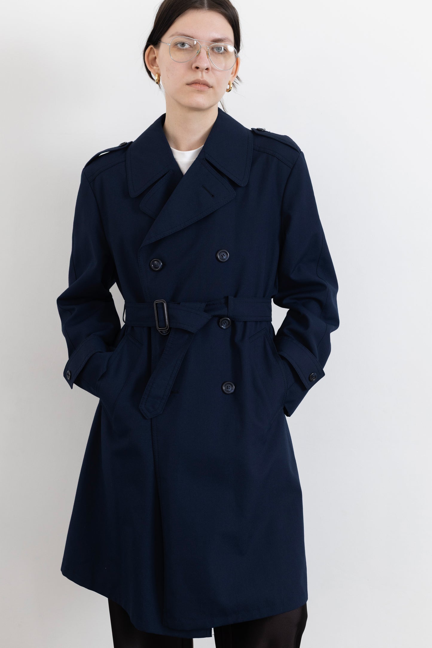 Vintage Navy Trench Coat
