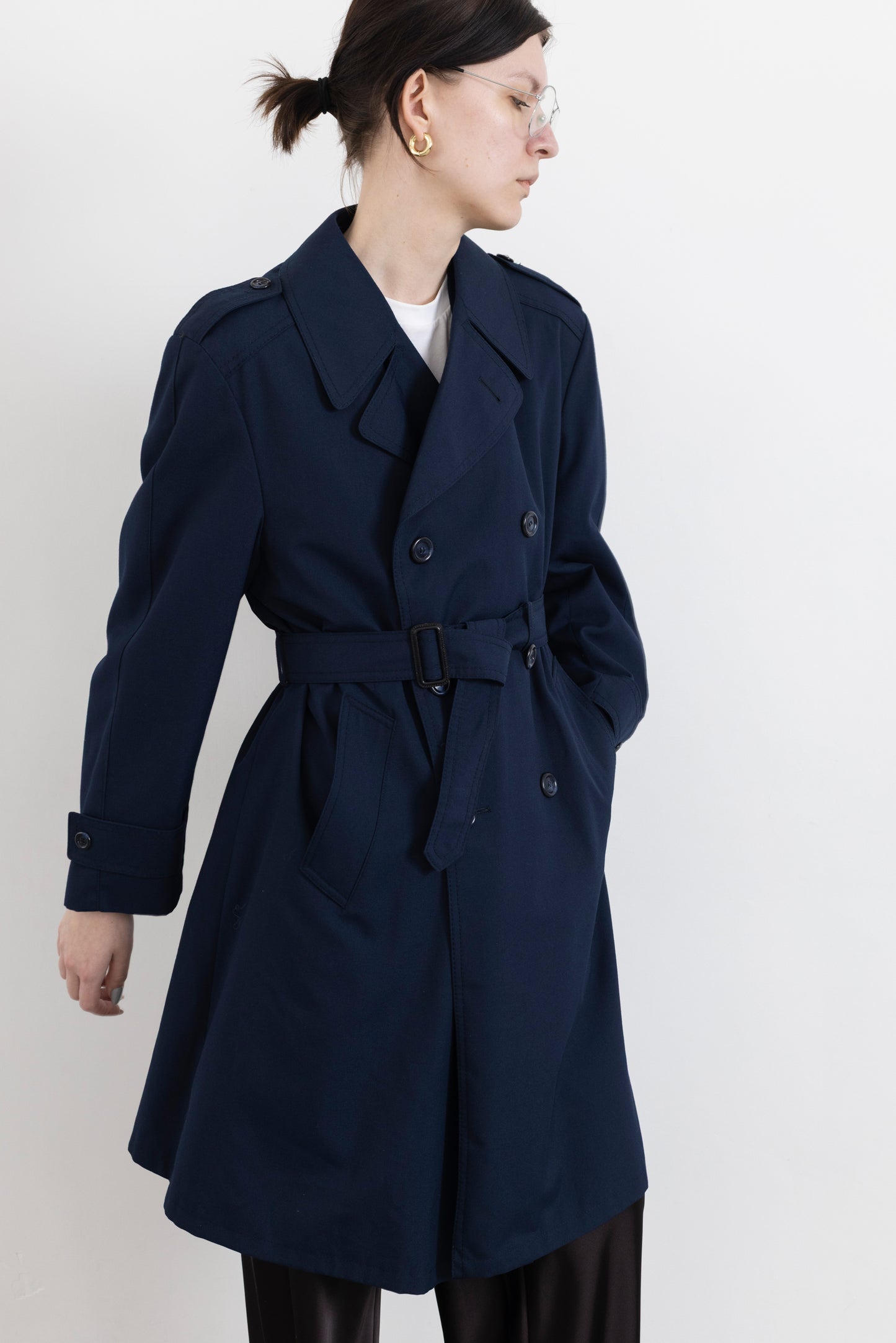 Vintage Navy Trench Coat