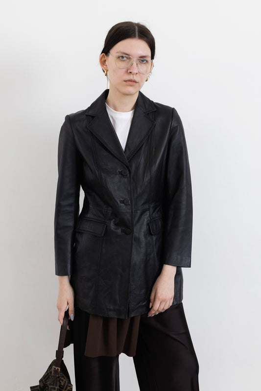 Vintage Black Leather Jacket