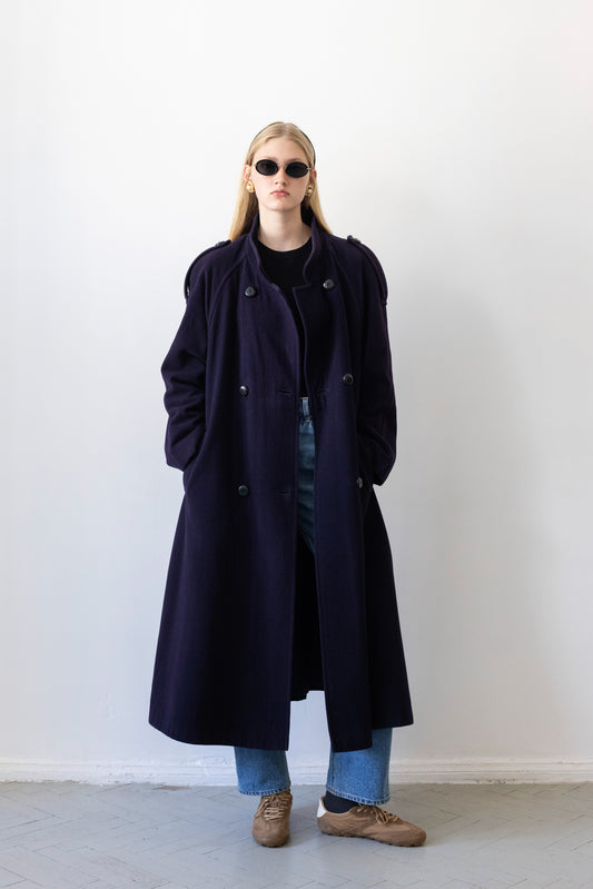 Vintage Navy Wool Coat