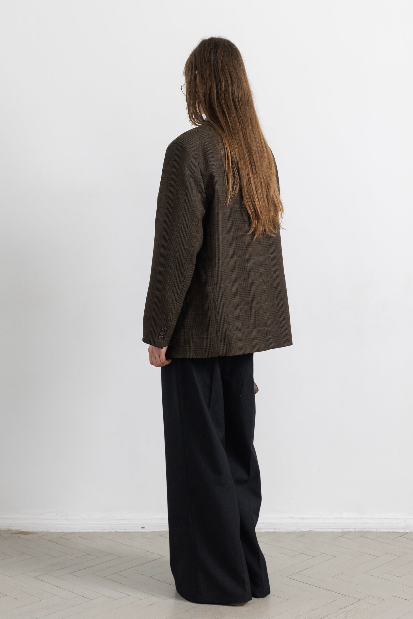 Vintage Brown Plaid Blazer