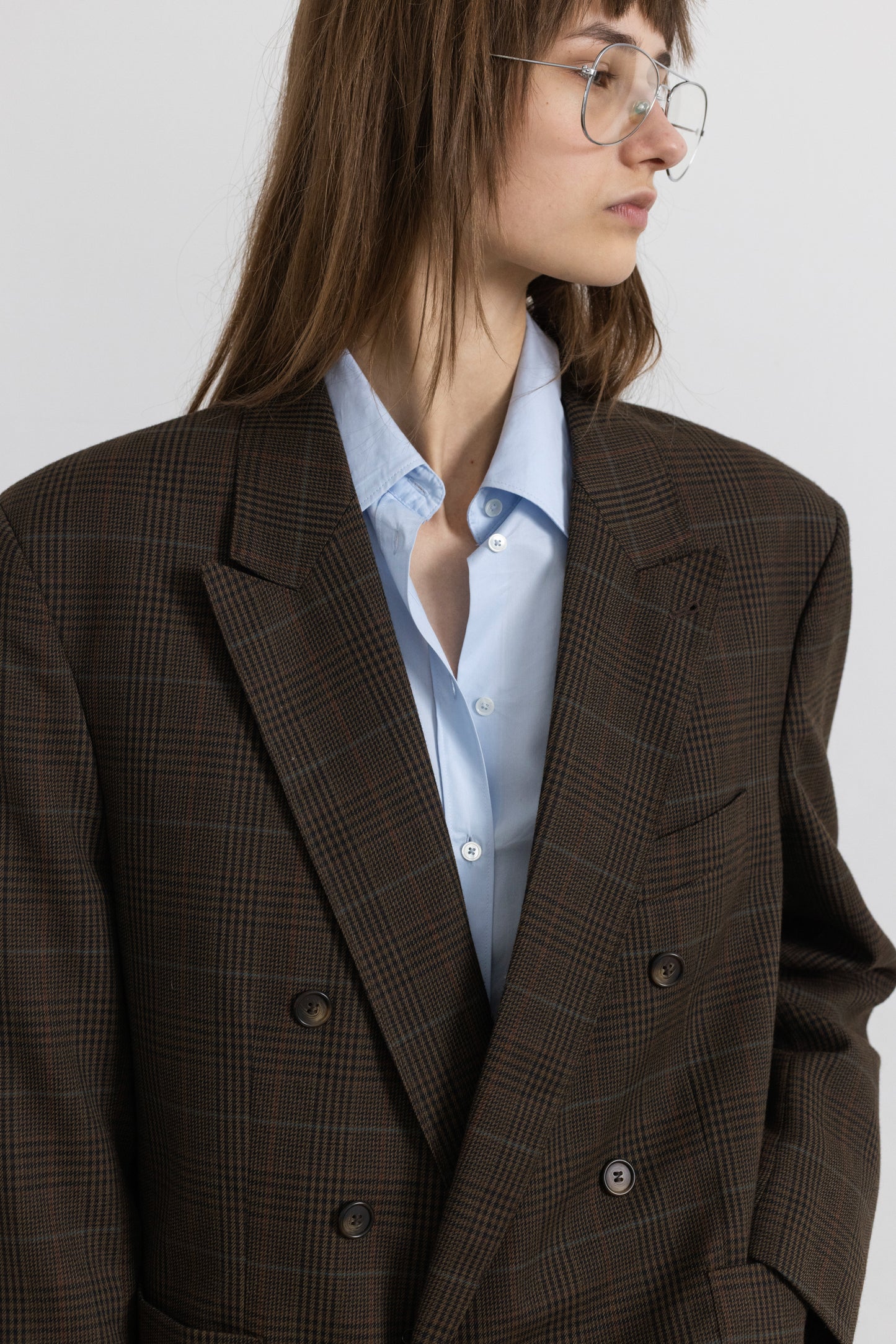 Vintage Brown Plaid Blazer