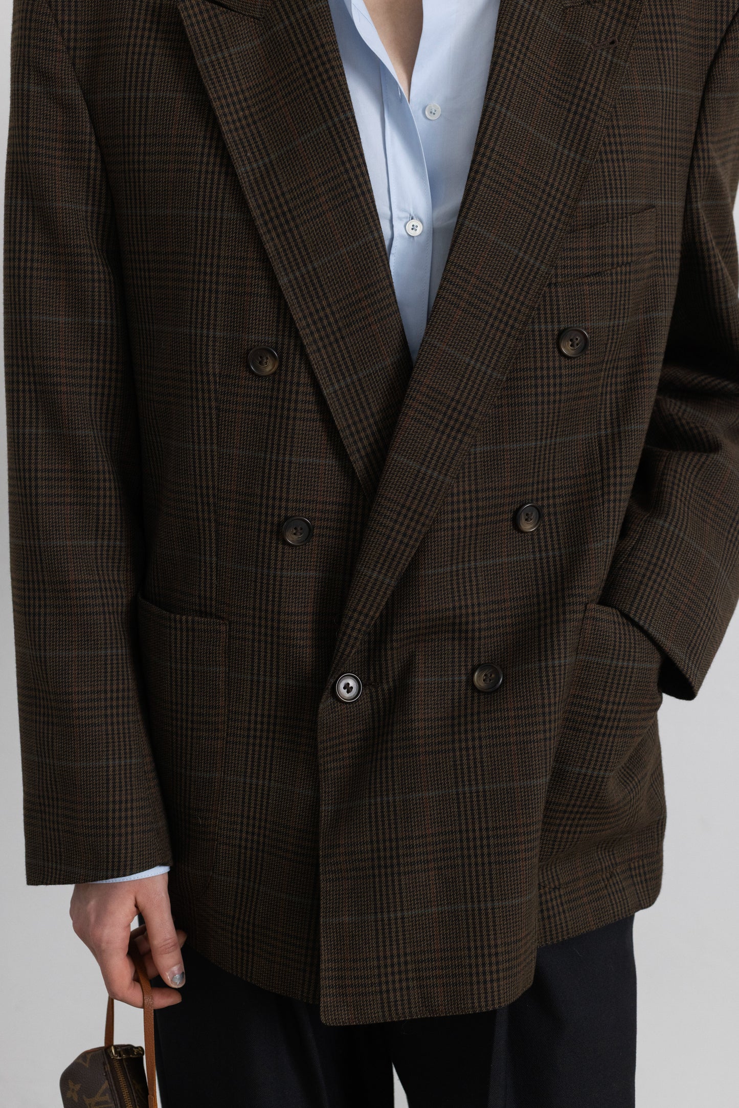 Vintage Brown Plaid Blazer