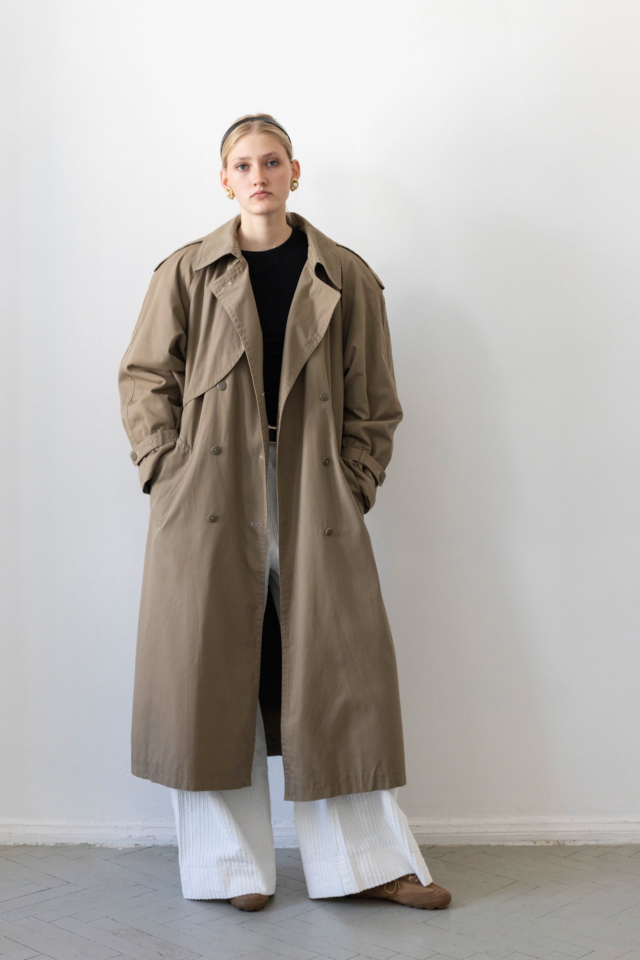 Vintage Khaki Trench Coat