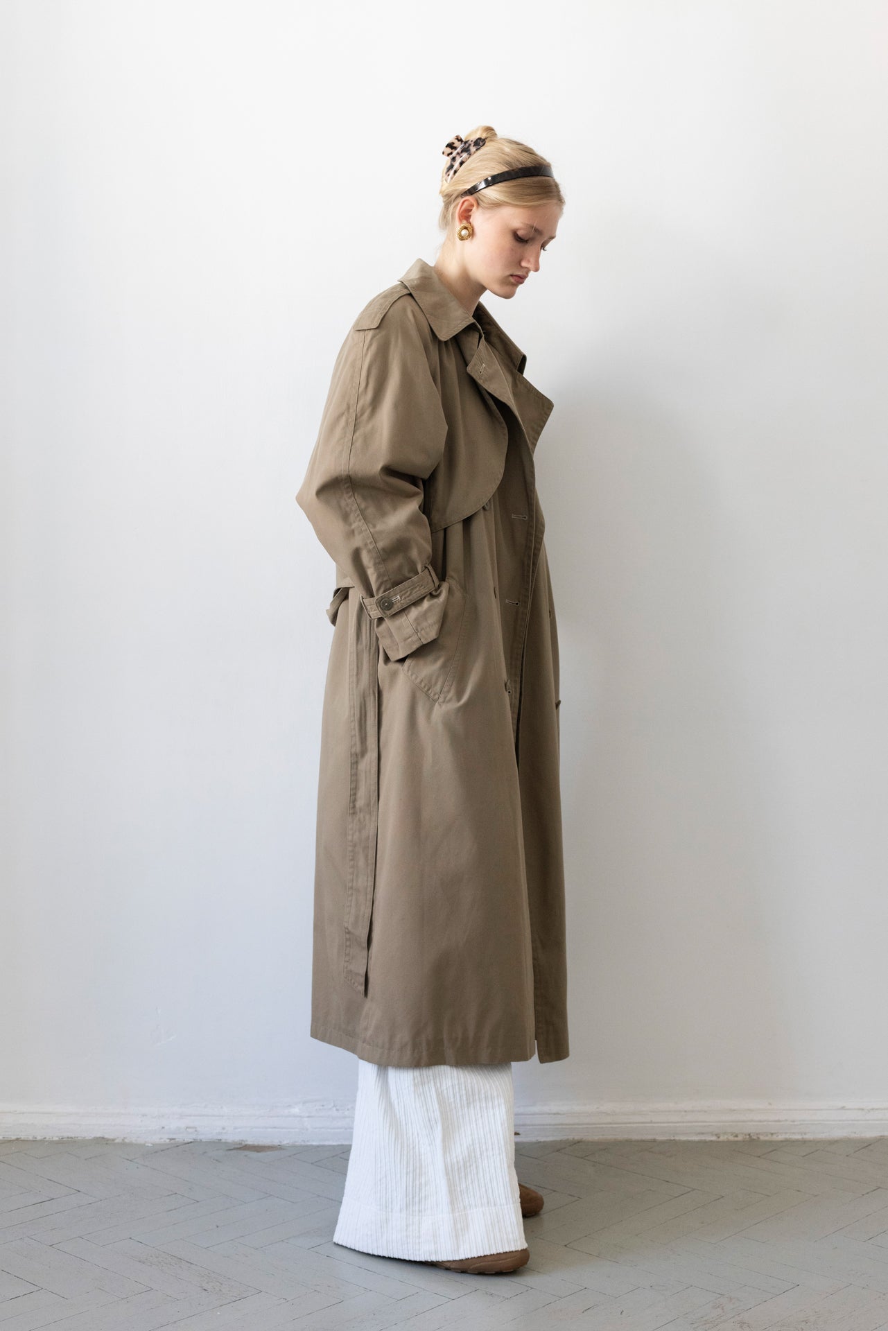 Vintage Khaki Trench Coat