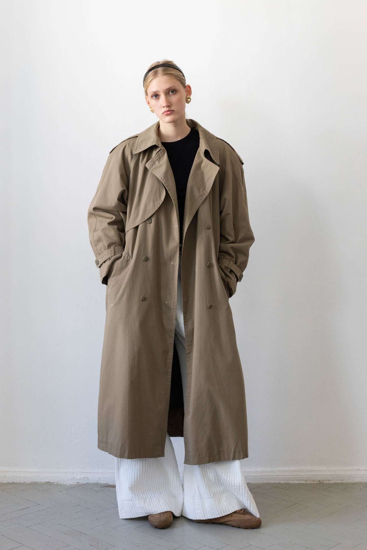 Vintage Khaki Trench Coat
