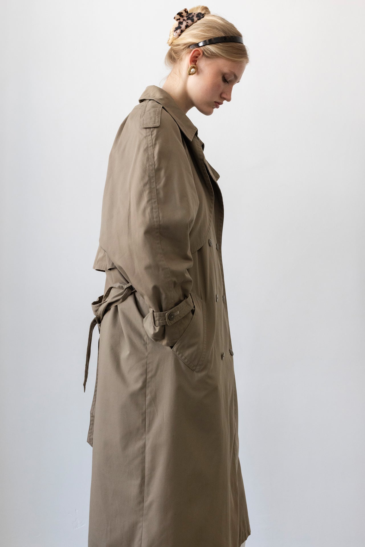Vintage Khaki Trench Coat