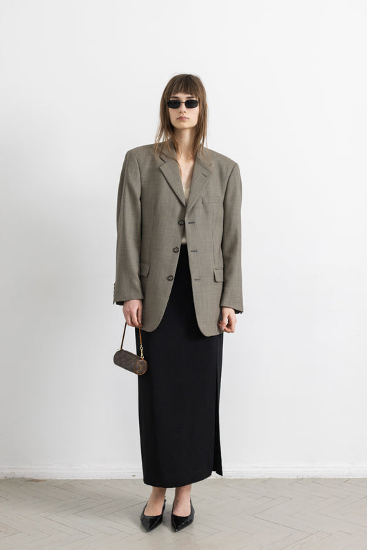 Vintage Beige 100% Wool Blazer