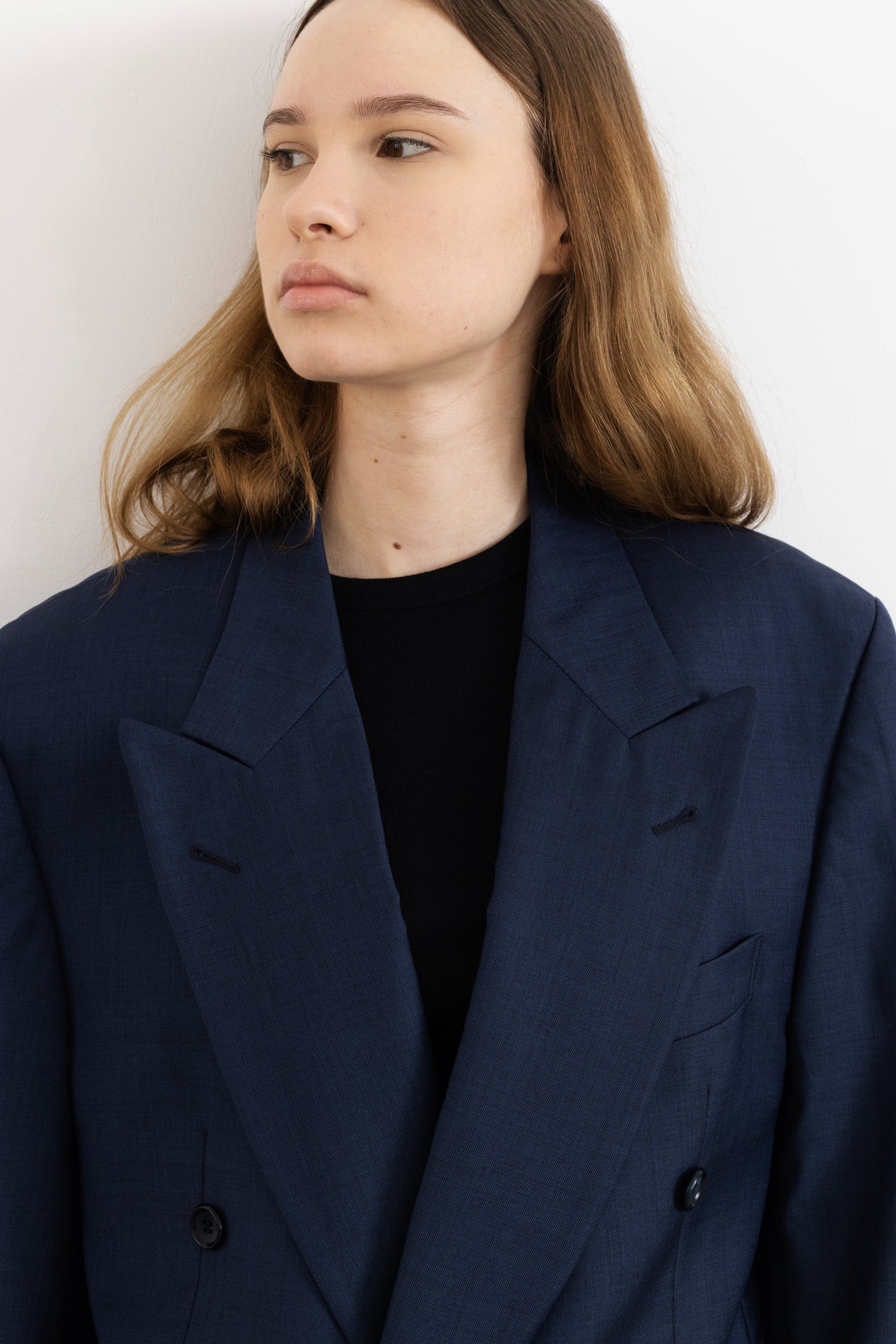 Vintage Navy 100% Wool Blazer