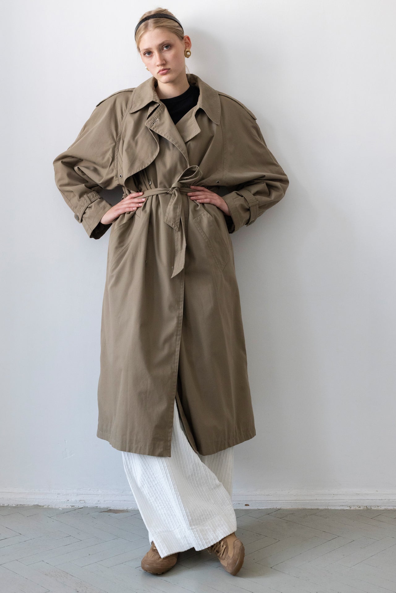 Vintage Khaki Trench Coat