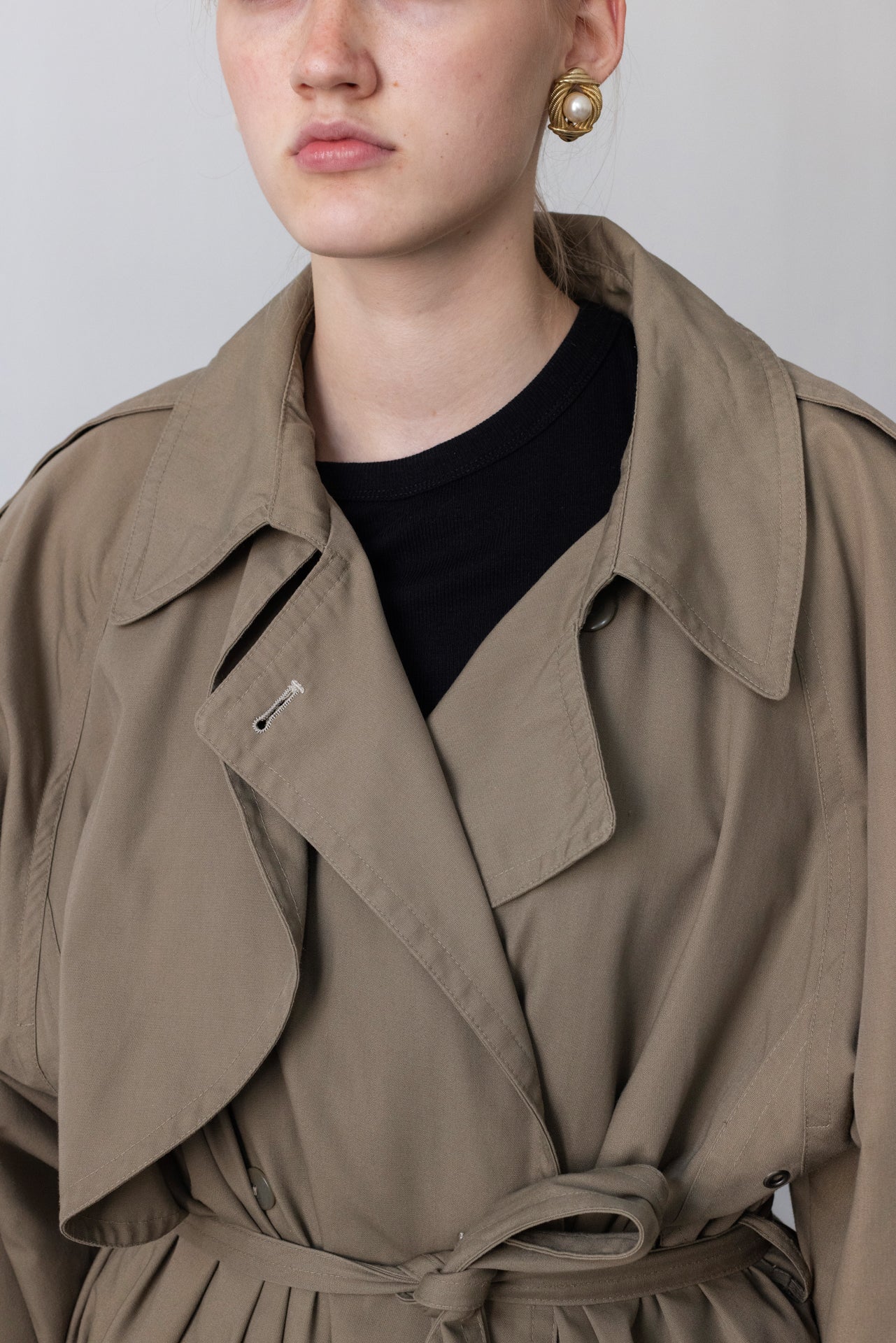 Vintage Khaki Trench Coat