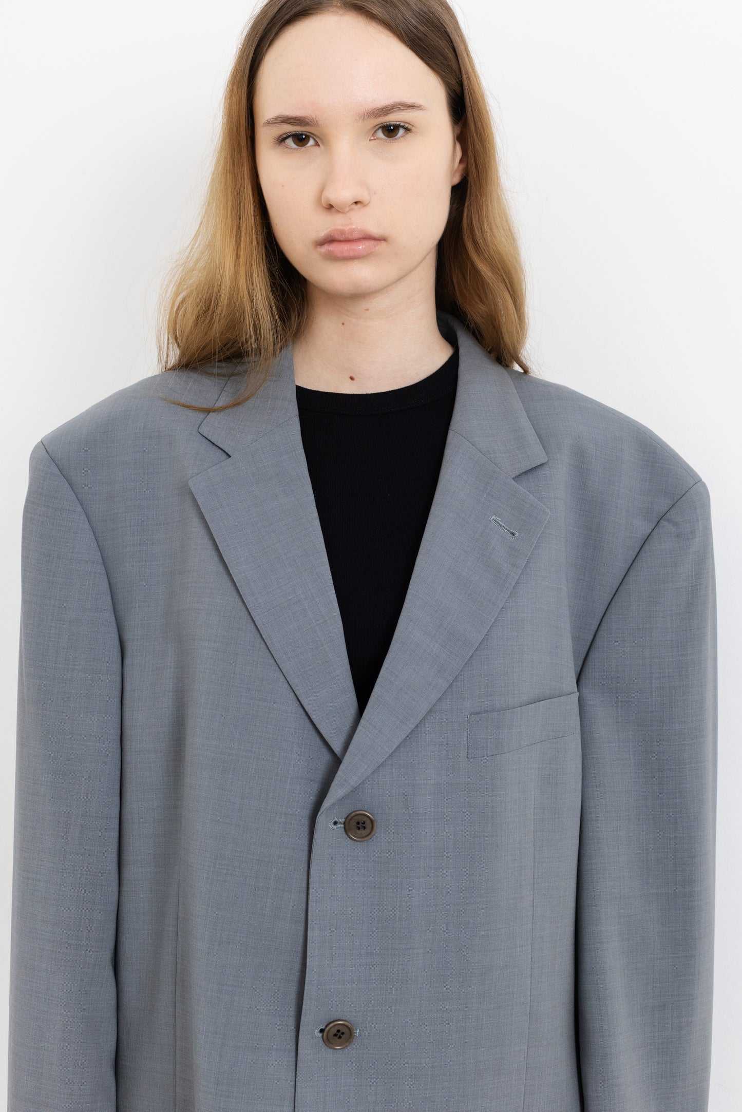 Vintage Hugo Boss Powder Blue 100% Wool Blazer