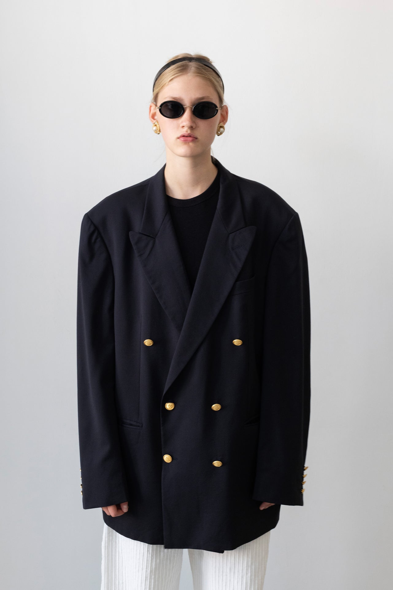 Vintage Guy Laroche Paris Navy 100% Wool Blazer