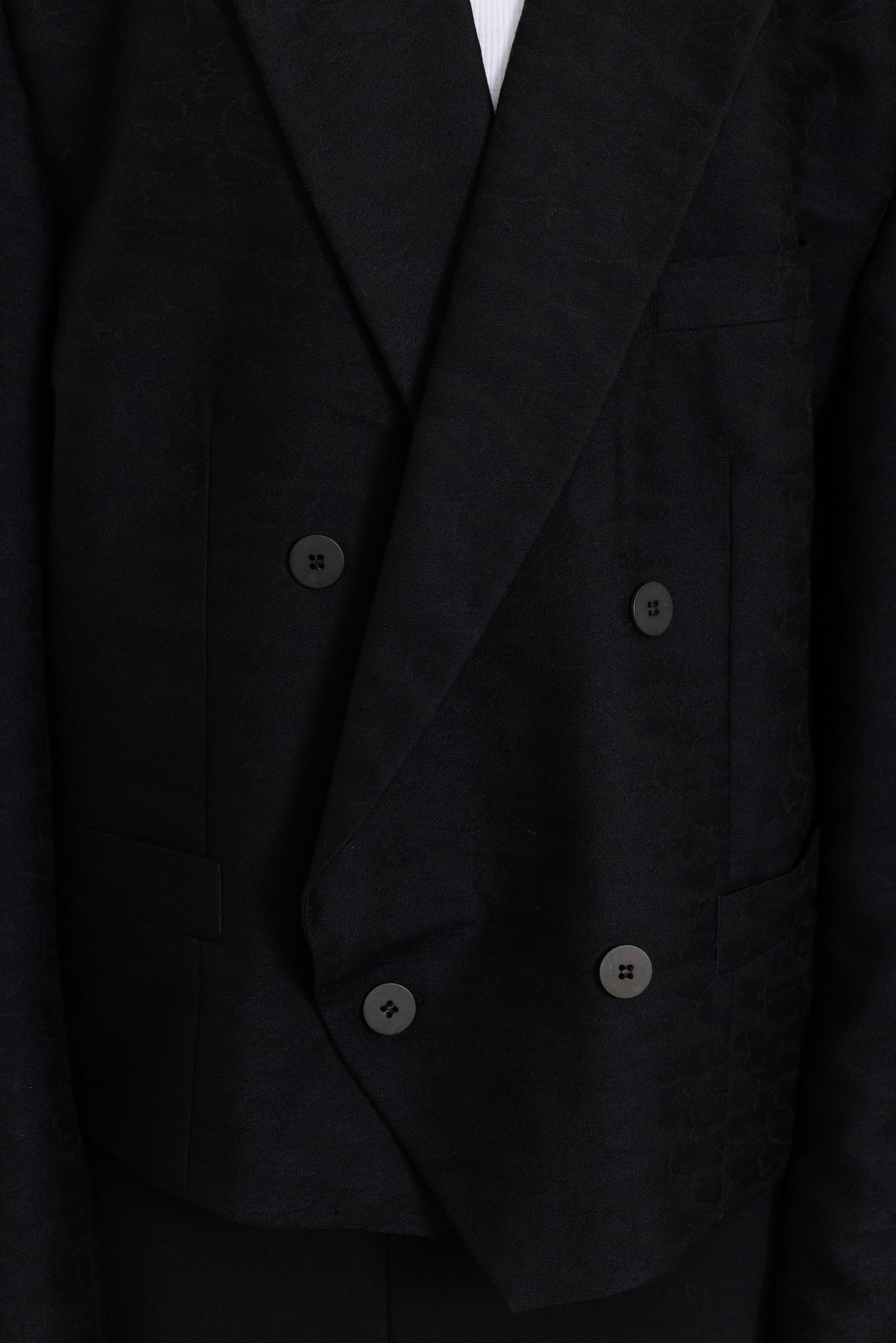 Vintage Black Cropped Wool Blazer