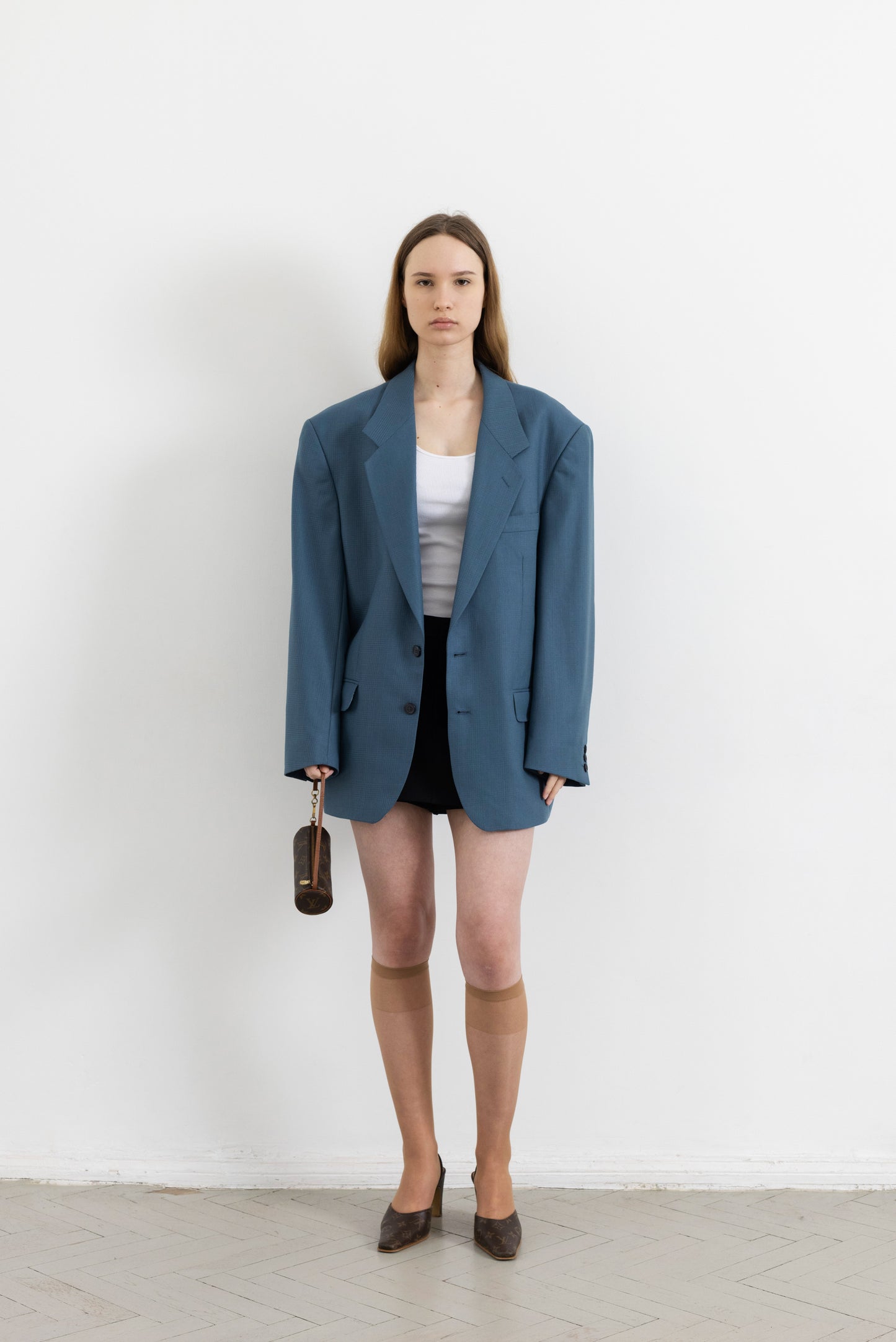 Vintage Blue Plaid Blazer