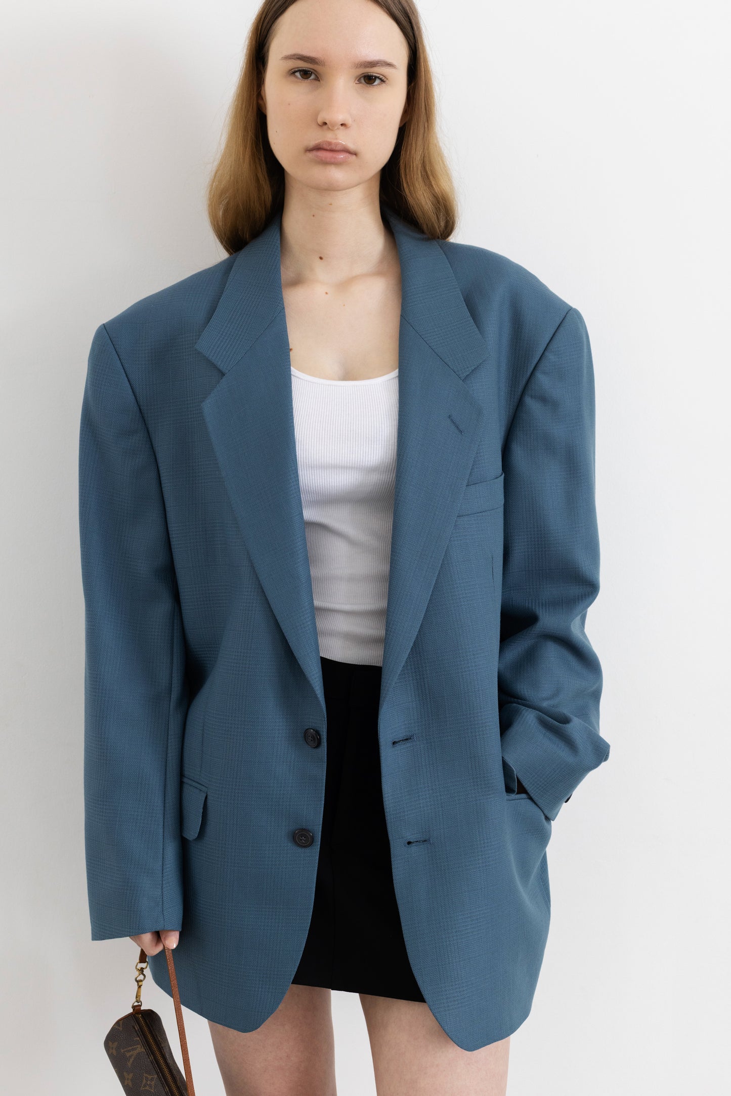 Vintage Blue Plaid Blazer