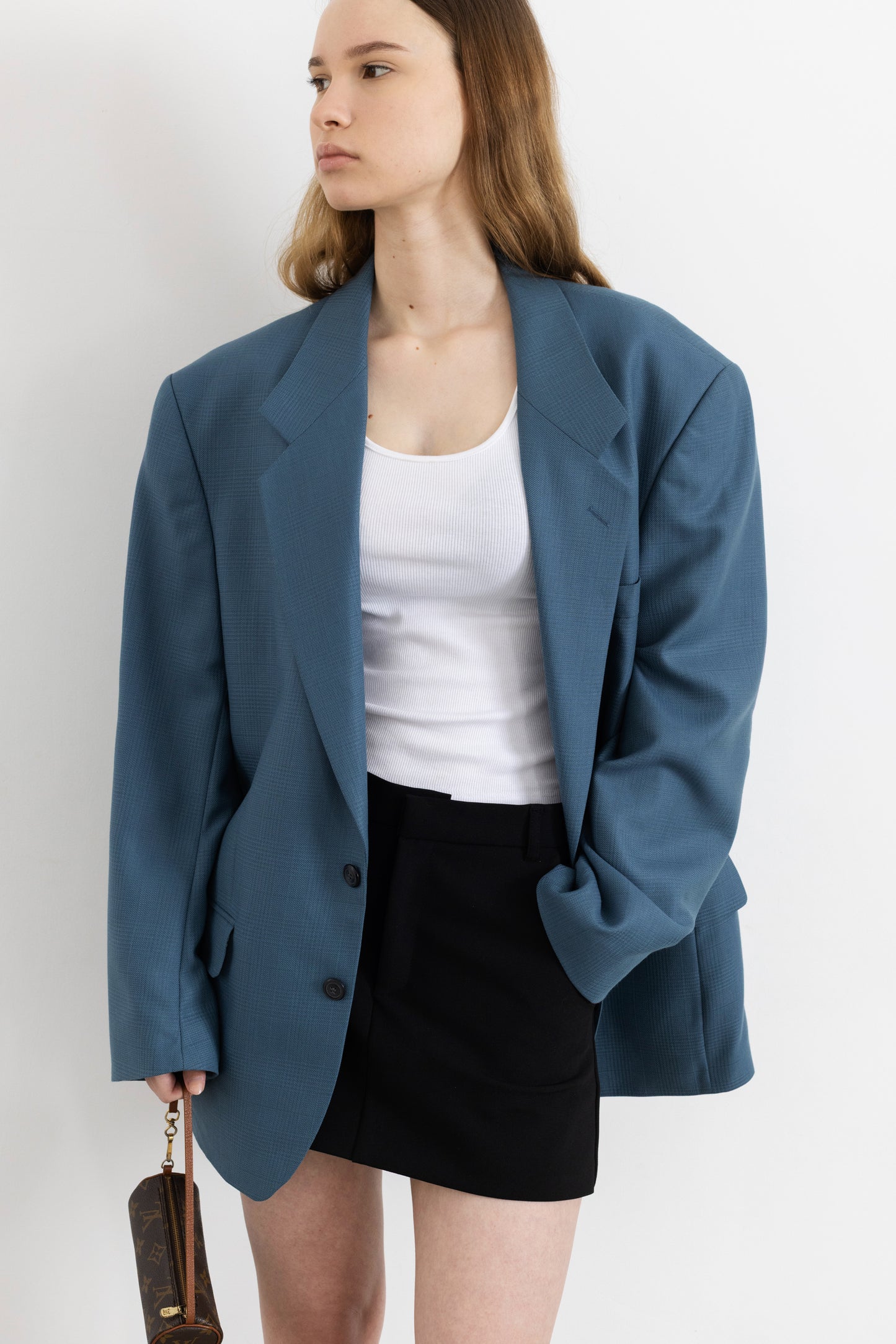 Vintage Blue Plaid Blazer