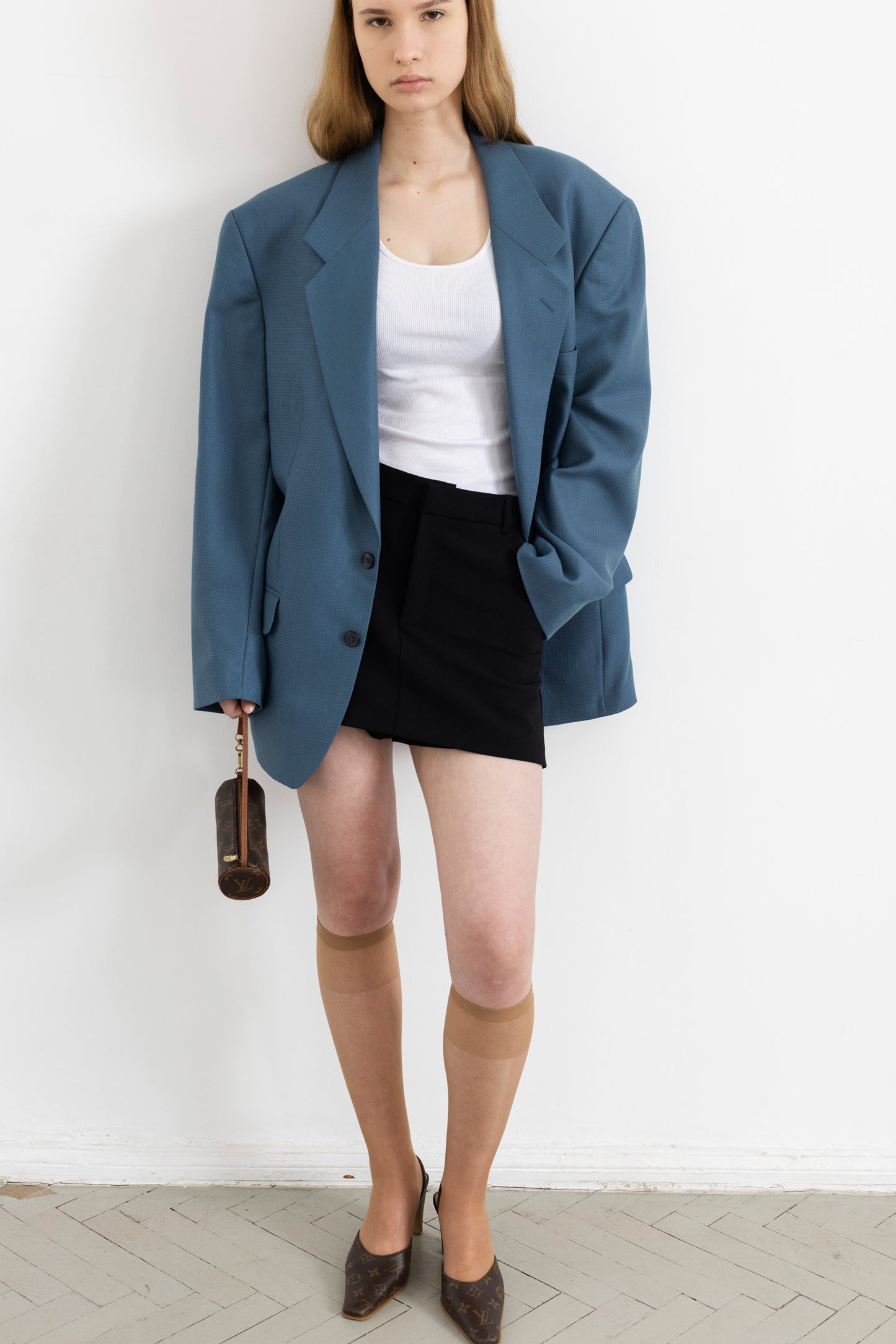 Vintage Blue Plaid Blazer
