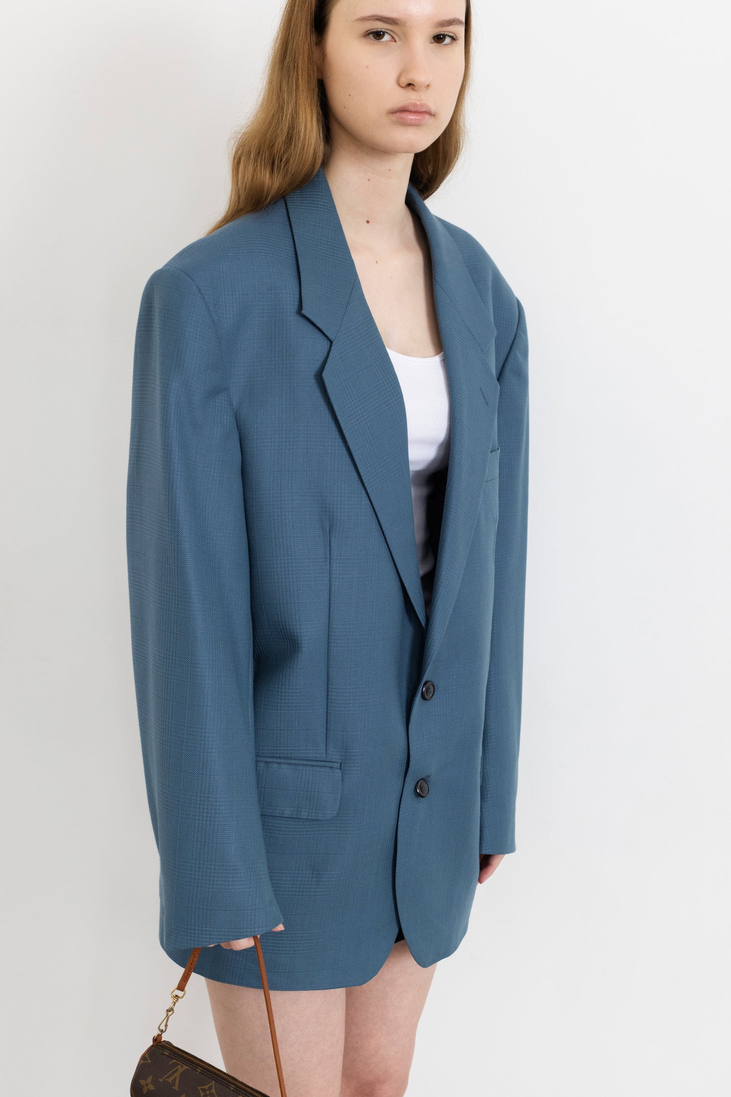 Vintage Blue Plaid Blazer
