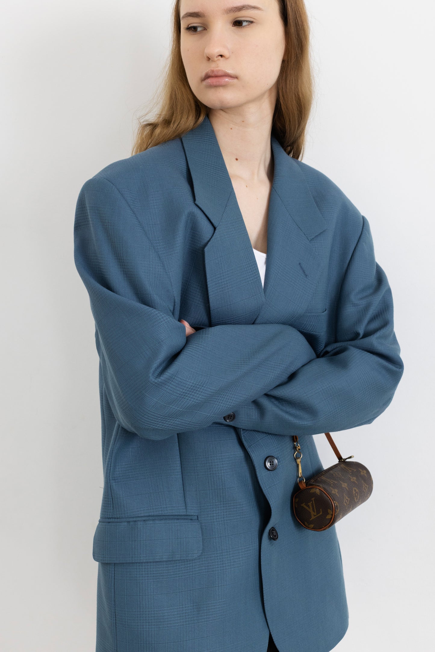 Vintage Blue Plaid Blazer