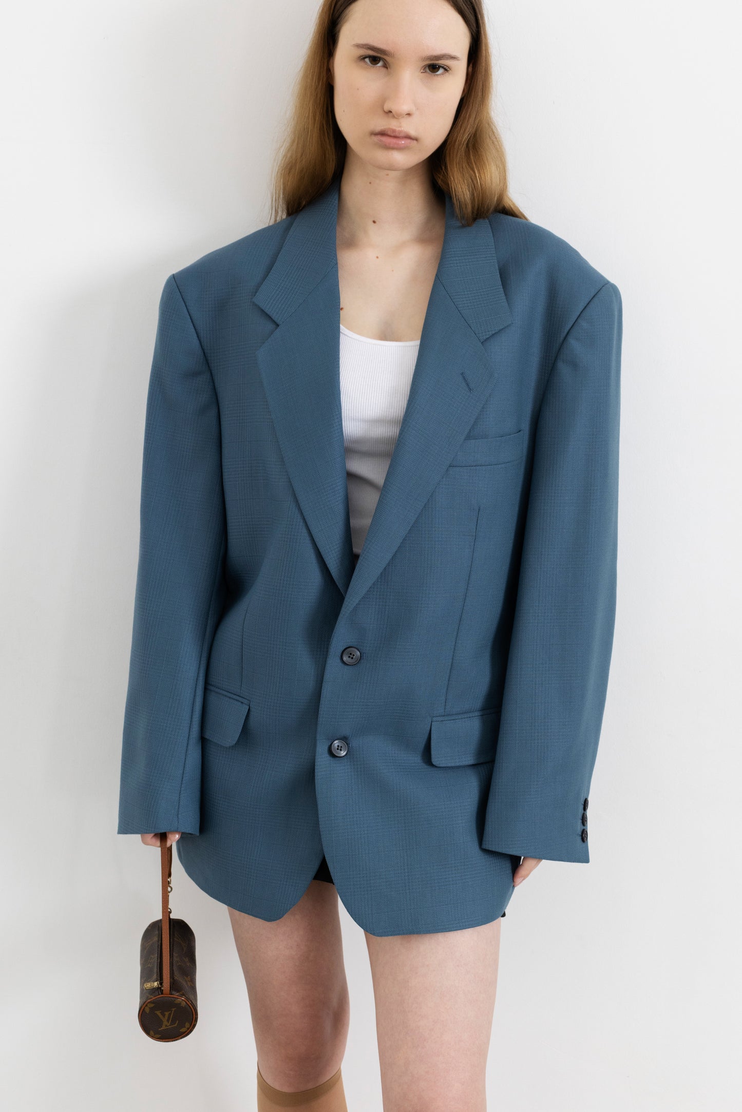 Vintage Blue Plaid Blazer