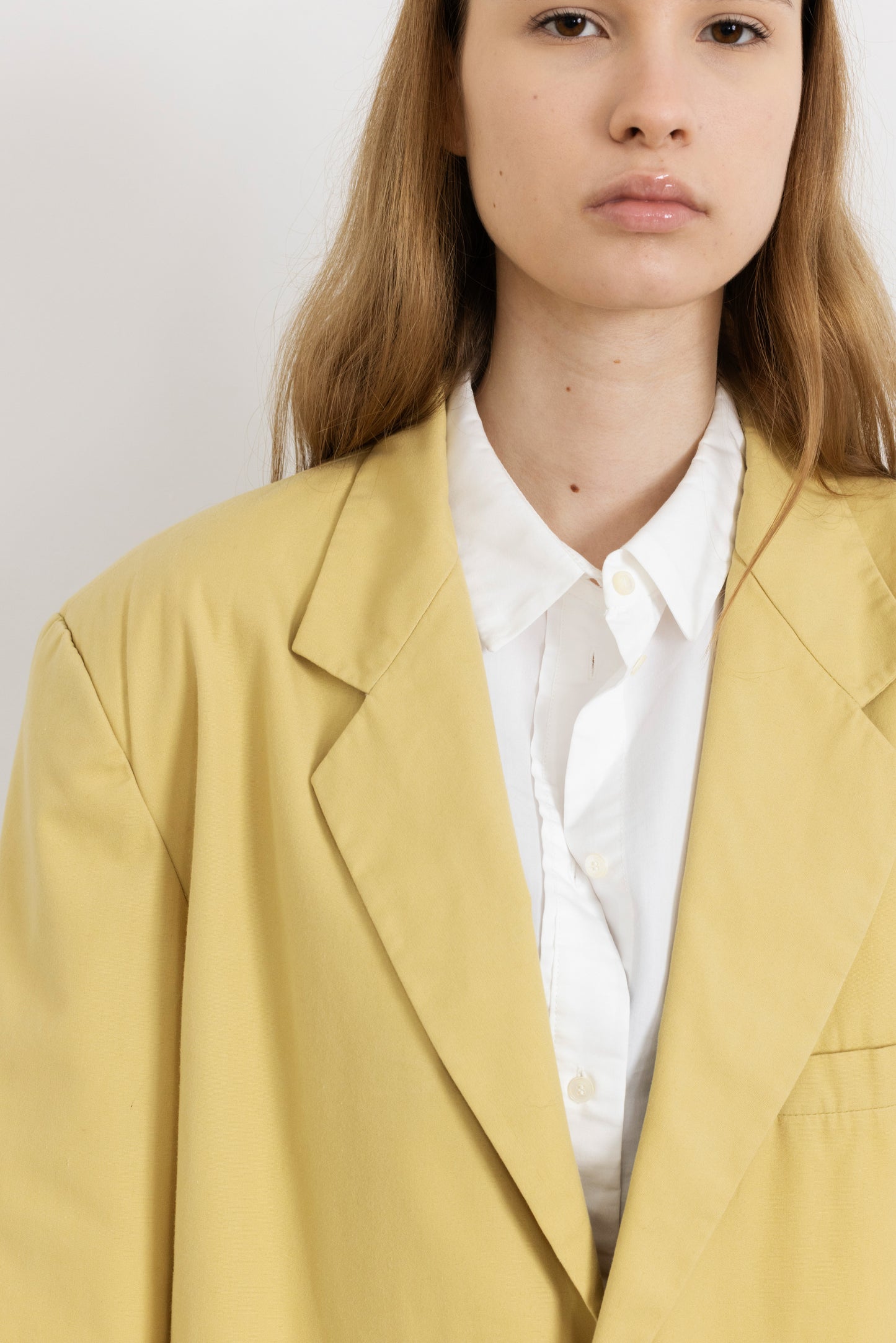 Vintage Butter Yellow Cotton Blazer