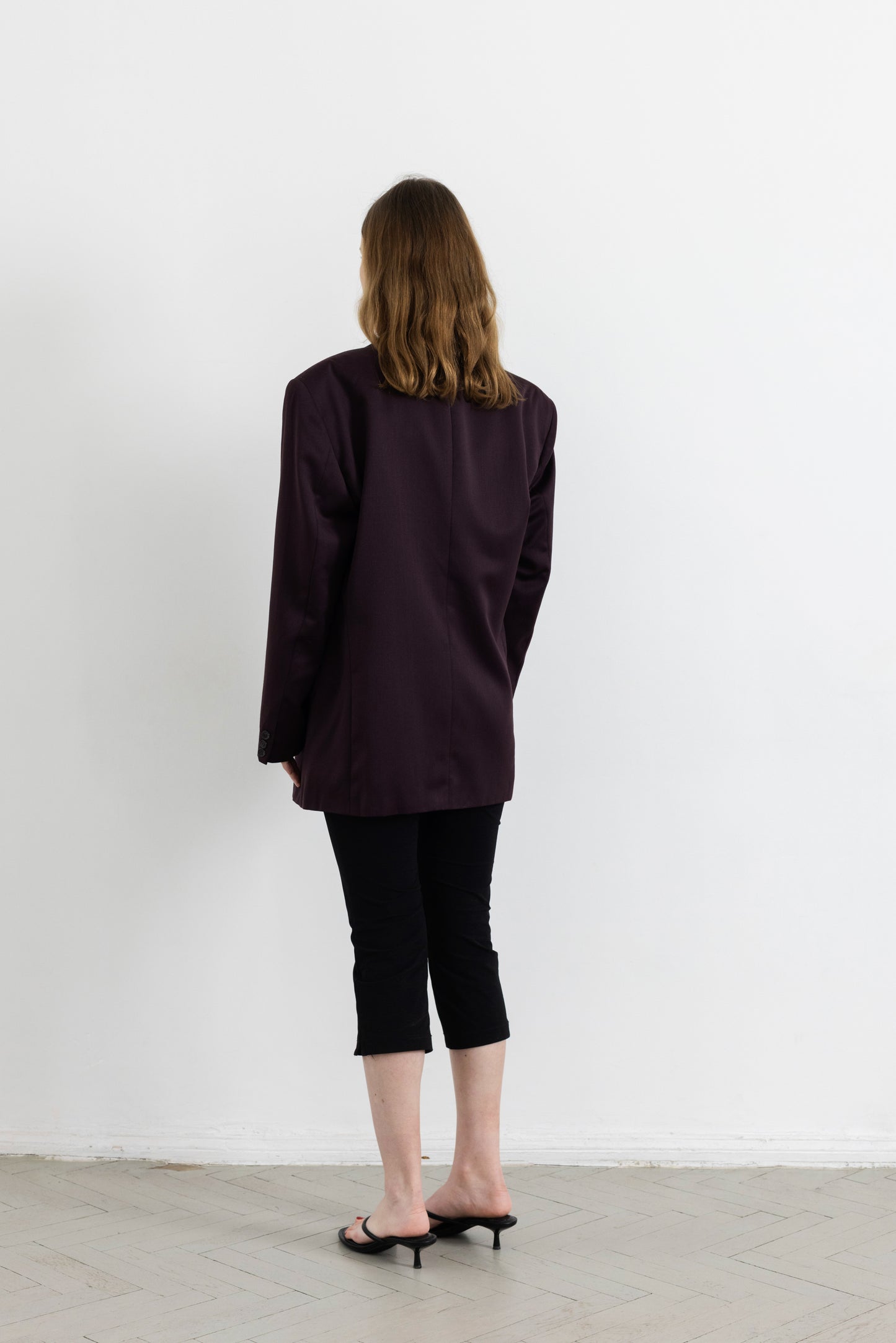 Vintage Aubergine Wool Blazer