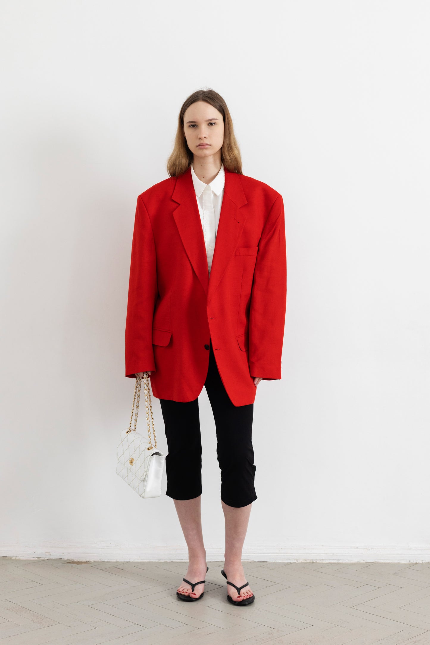 Vintage Burnt Orange Linen Blazer