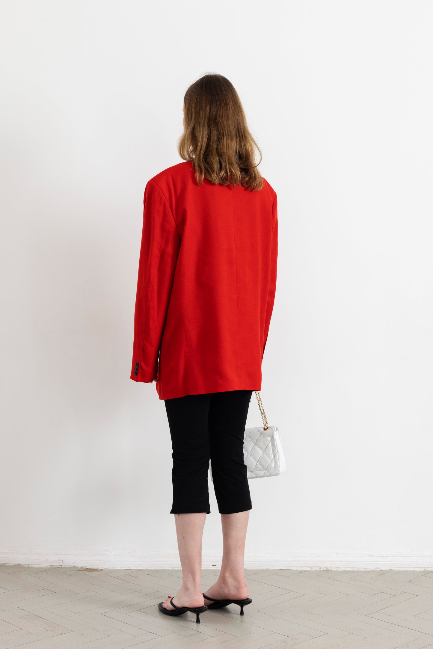 Vintage Burnt Orange Linen Blazer