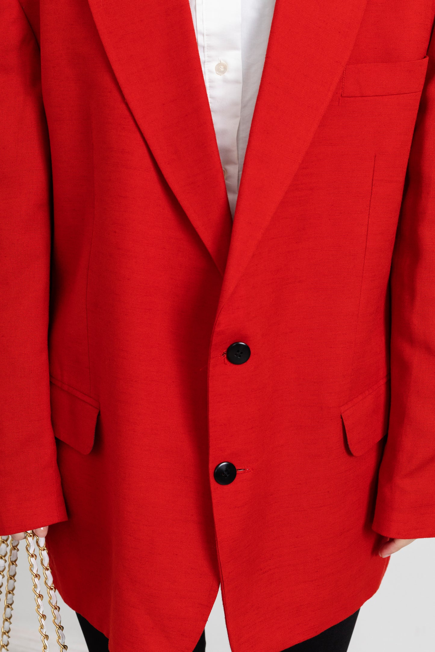 Vintage Burnt Orange Linen Blazer