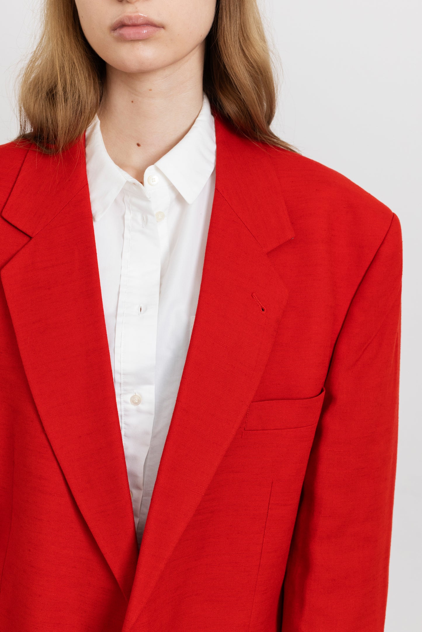 Vintage Burnt Orange Linen Blazer