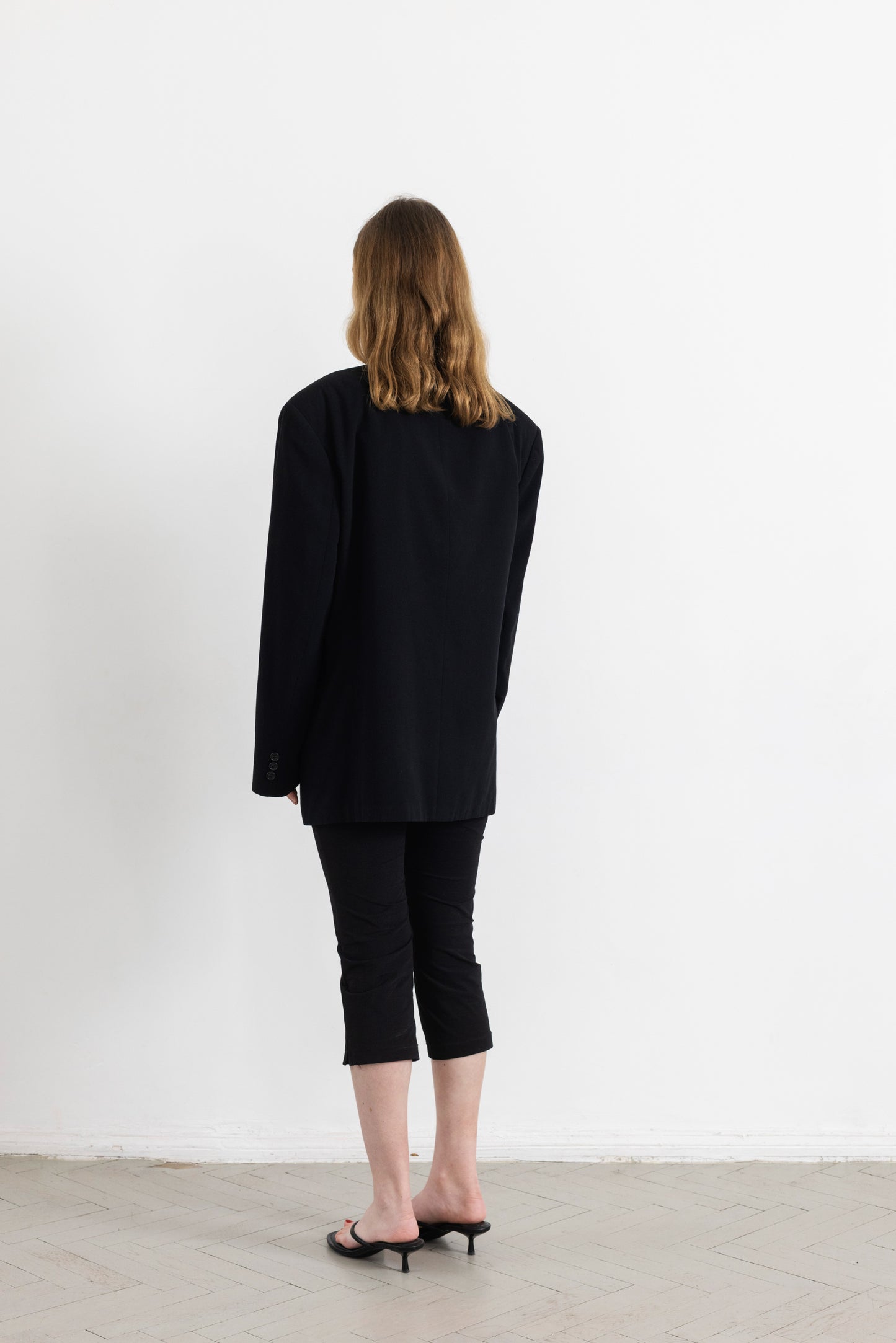 Vintage Black Wool Blazer