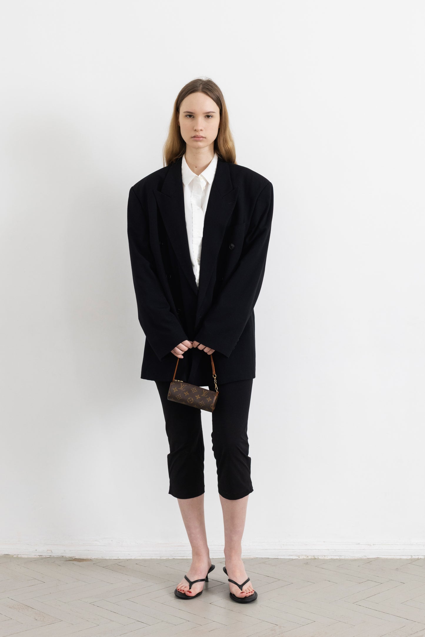 Vintage Black Wool Blazer