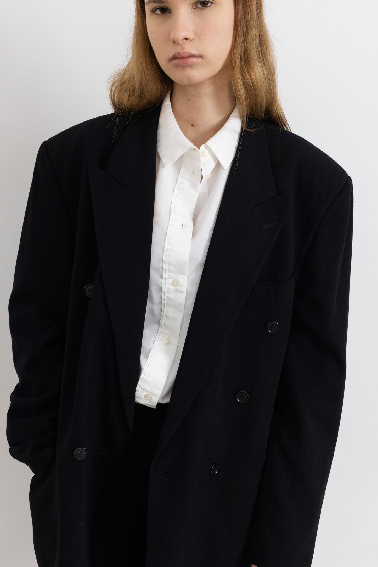 Vintage Black Wool Blazer
