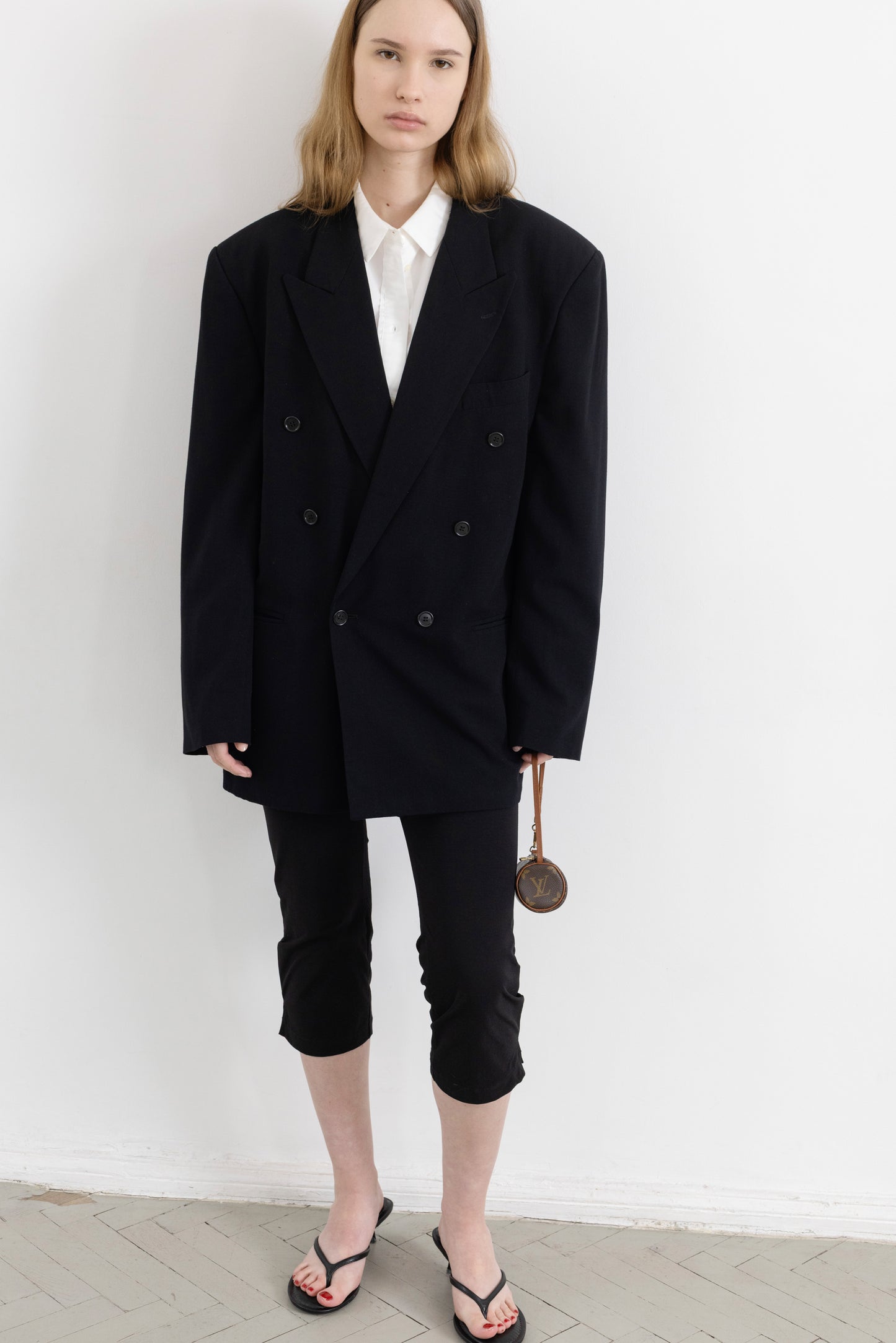 Vintage Black Wool Blazer