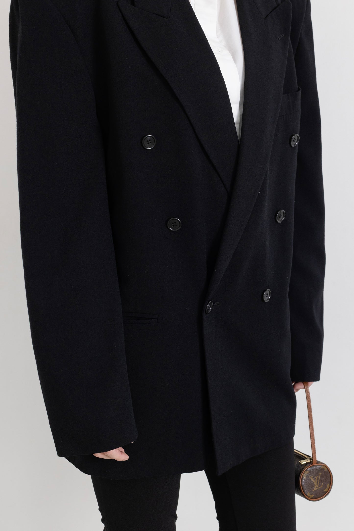Vintage Black Wool Blazer