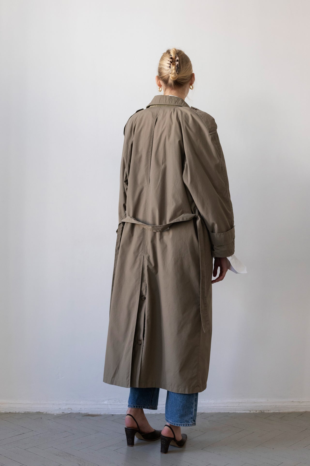 Vintage Khaki Trench Coat