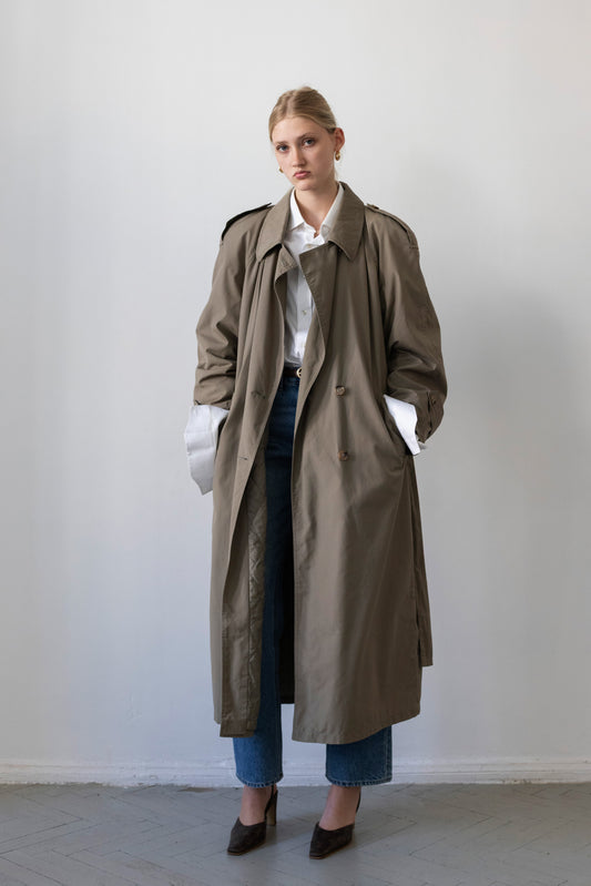 Vintage Khaki Trench Coat
