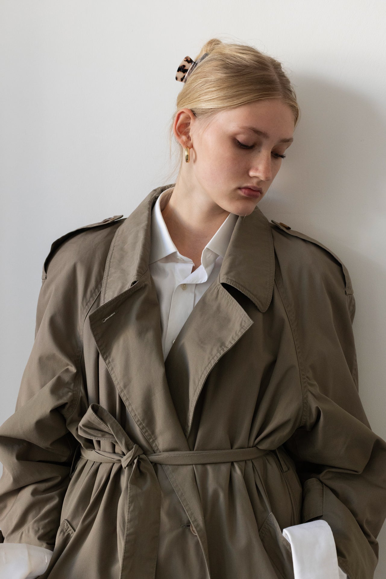Vintage Khaki Trench Coat