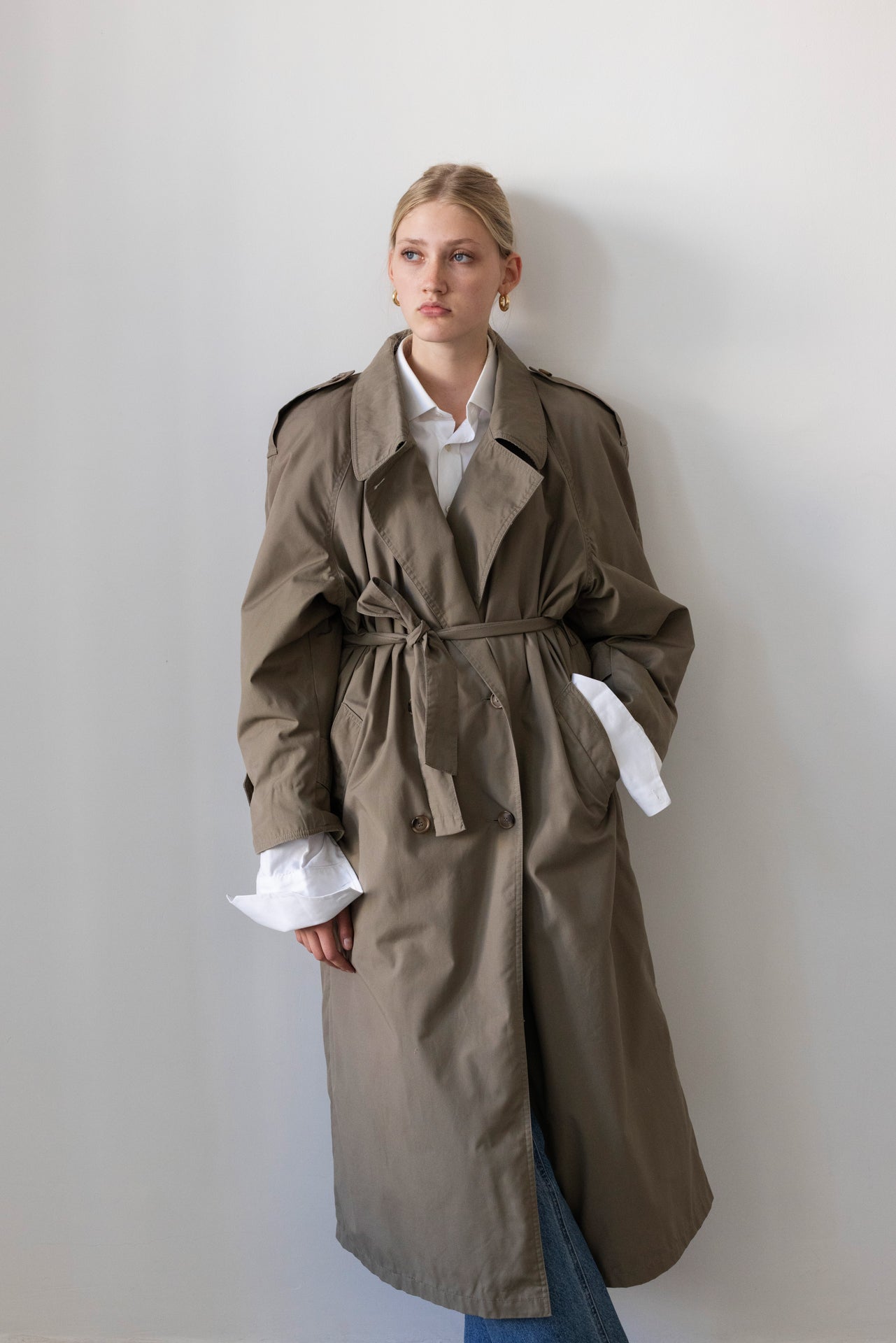 Vintage Khaki Trench Coat