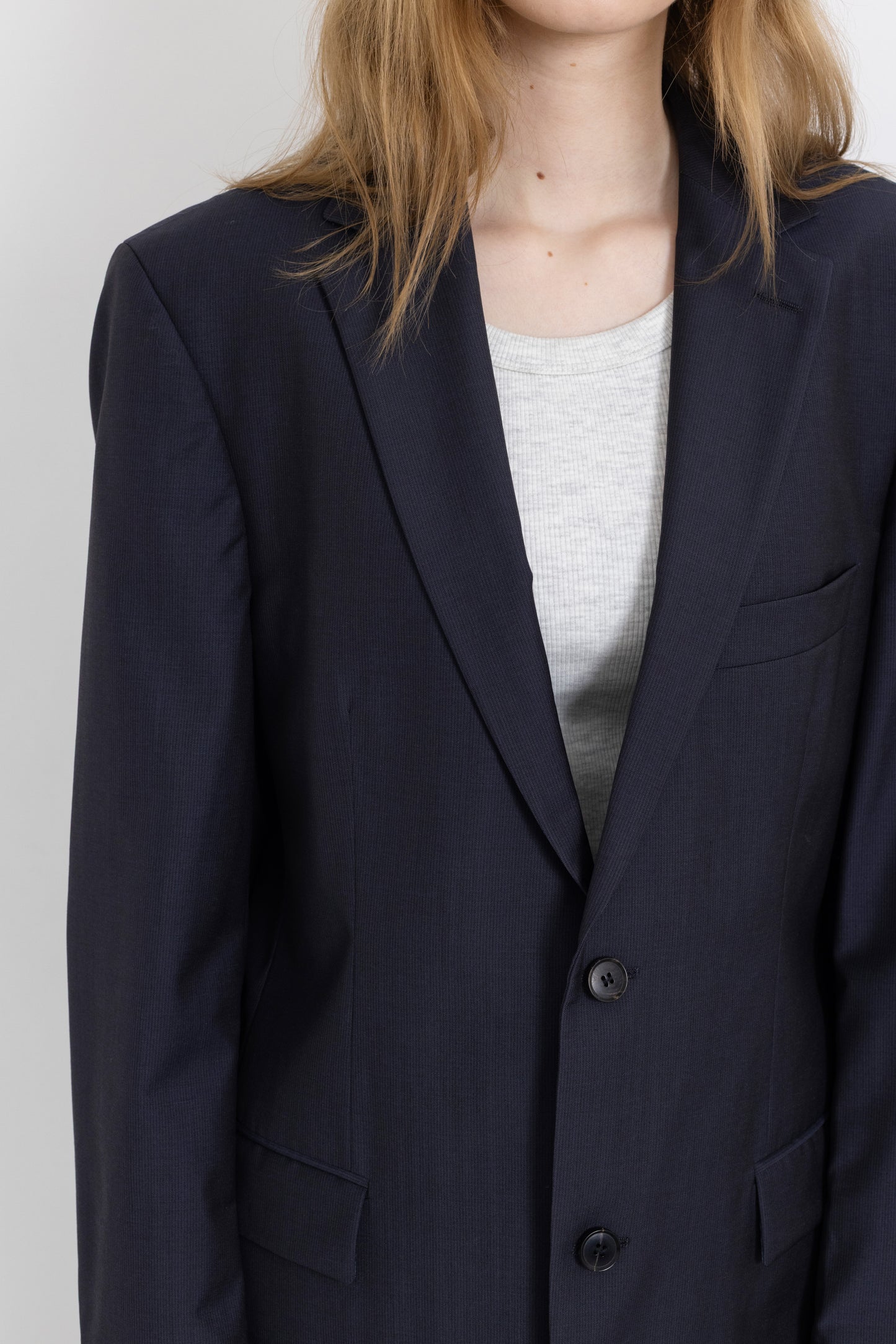 Vintage Hugo Boss Navy 100% Wool Blazer