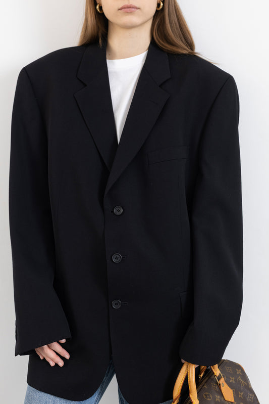 Vintage Navy Wool Blazer
