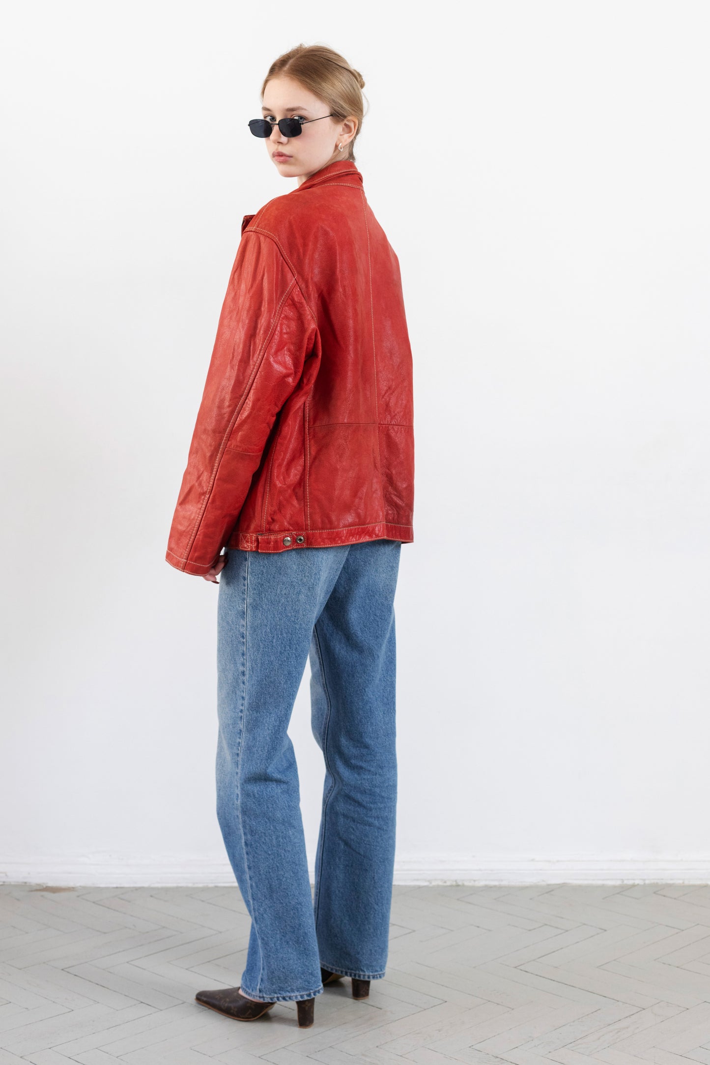 Vintage Red Leather Jacket