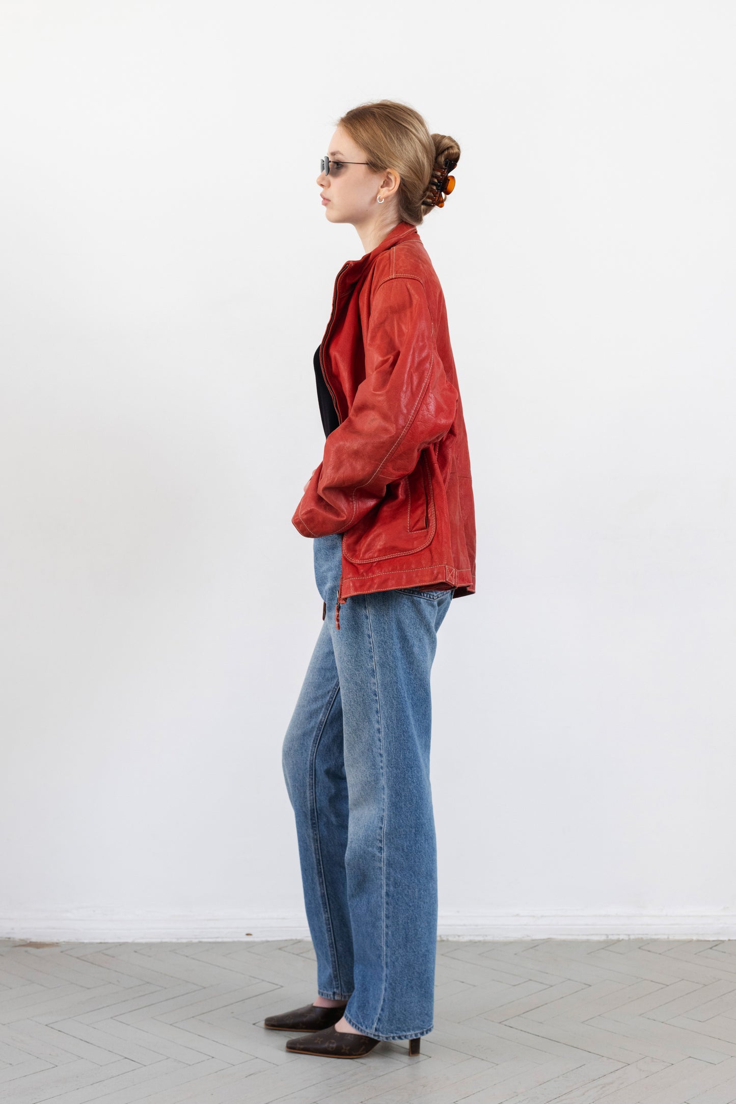 Vintage Red Leather Jacket