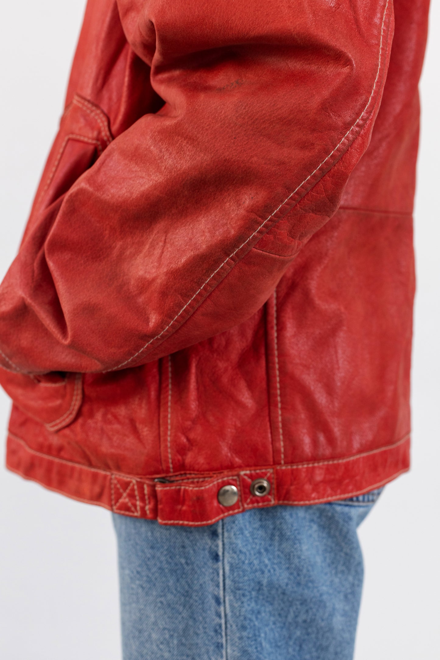 Vintage Red Leather Jacket