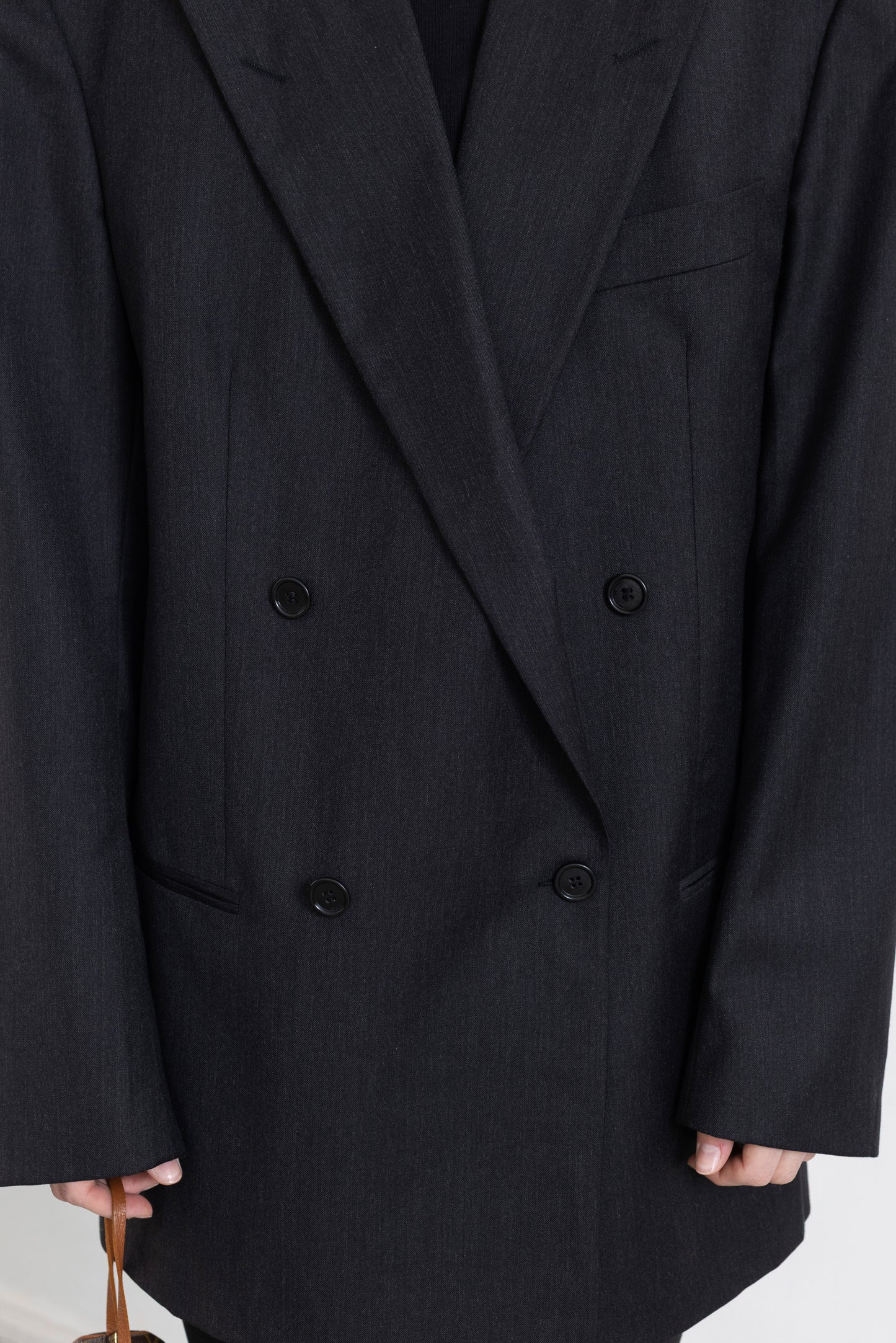 Vintage Hugo Boss Grey 100% Wool Blazer
